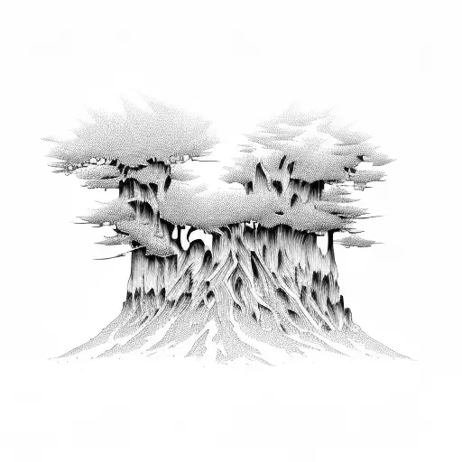 cypress tree  tattoo design idea