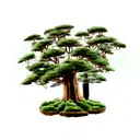 cypress seed tree tattoo design idea