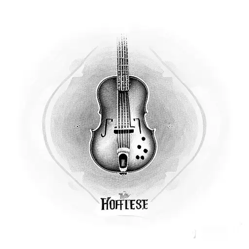 hofner bass violín Beatles  tattoo design idea