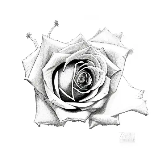 Rose With Name Zaniya  tattoo design idea