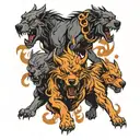 cerberus first in never tattoo design idea
