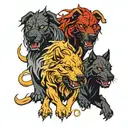 cerberus first in never tattoo design idea