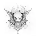 Aurora-inspired kitchen objects tattoo design idea