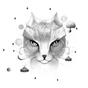 Aurora-inspired kitchen objects tattoo design idea