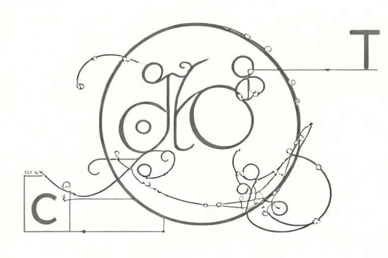 CT initials in elements on periodic table  tattoo design idea