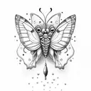butterflies whit thunders on a storm tattoo design idea