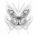 butterflies whit thunders on a storm tattoo design idea