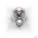 pearl necklace  tattoo design idea