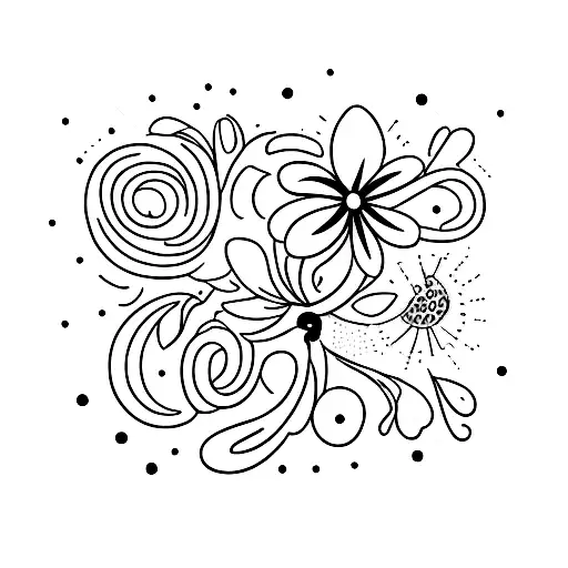 the word content in cursive tattoo design idea