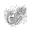 the word content in cursive tattoo design idea