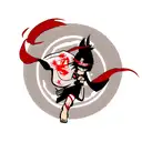 naruto reaper death seal on forearm  with red spider lily on hand tattoo design idea