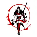 naruto reaper death seal on forearm  with red spider lily on hand tattoo design idea