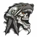 a cool tattoo for dentist. Using scalpel and tooth  tattoo design idea