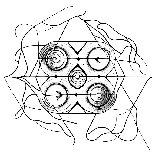 the saggitarius constellation as seen from inside a telescope tattoo design idea