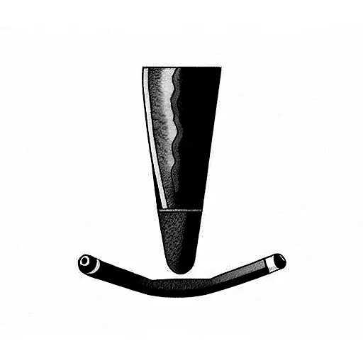 Bent Billiard Tobacco Pipe tattoo design idea