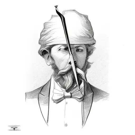 Billiard Tobacco Pipe tattoo design idea