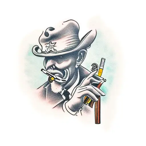 Tobacco Pipe tattoo design idea