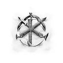 Basque cross with an anchor tattoo design idea
