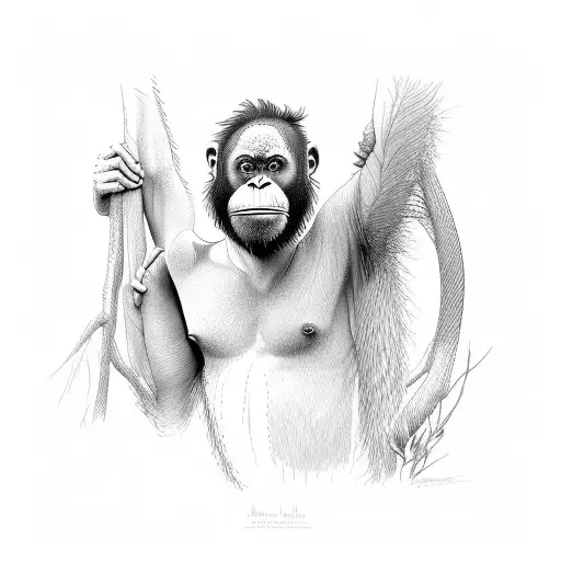 orangutan  tattoo design idea