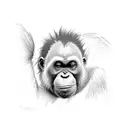 orangutan  tattoo design idea