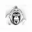 orangutan  tattoo design idea