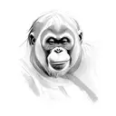 orangutan  tattoo design idea