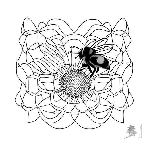 Bumblebee  fine art tattoo design idea