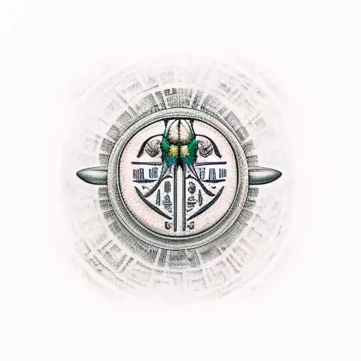 hieroglyphs plus a scarab tattoo design idea