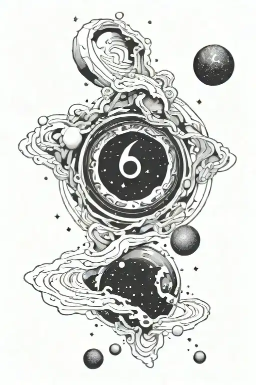 Galaxy Space black hole tattoo design idea