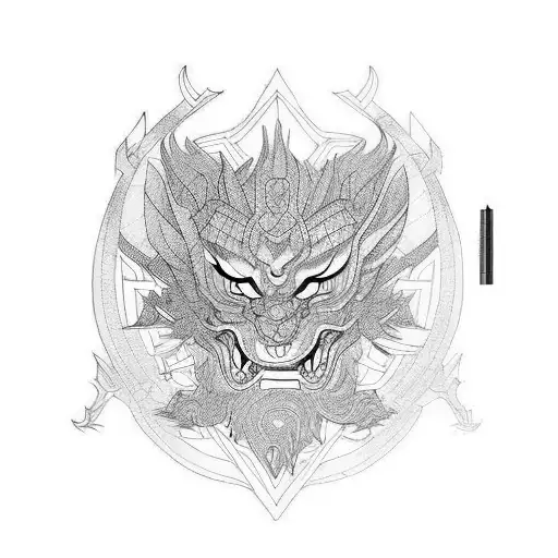 katana rengoku  tattoo design idea