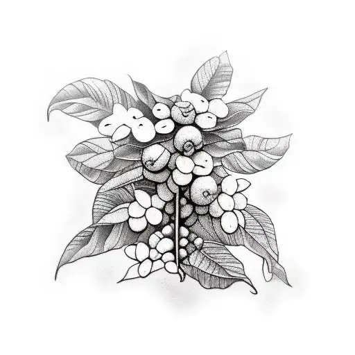 coffee plant tattoo design idea