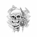  skeleton renaissance  tattoo design idea