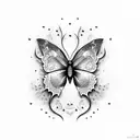 pimped butterfly tattoo design idea