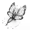 pimped butterfly tattoo design idea