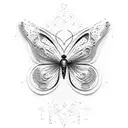 pimped butterfly tattoo design idea
