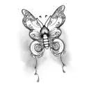 pimped butterfly tattoo design idea