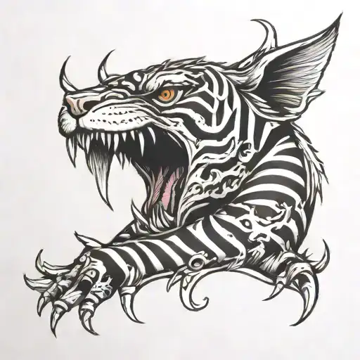 three claw marks and inside the claw marks "by his stripes we are healed" tattoo design idea