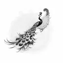 Peacock tattoo design idea