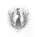 Peacock tattoo design idea