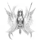 angels vs demons tattoo design idea