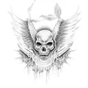 angels vs demons tattoo design idea