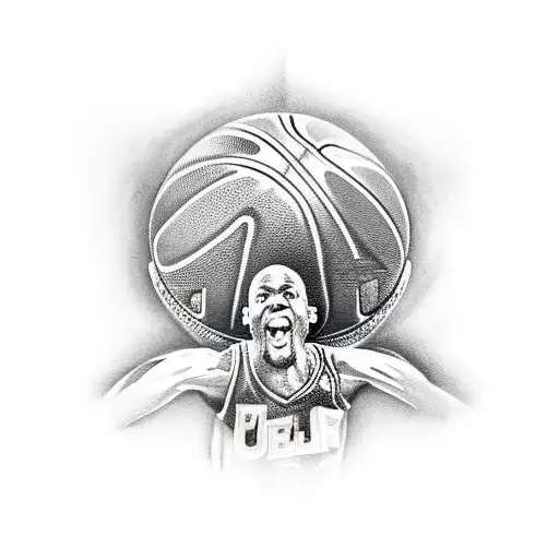 Michael Jordan dunking tattoo design idea