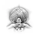Michael Jordan dunking tattoo design idea