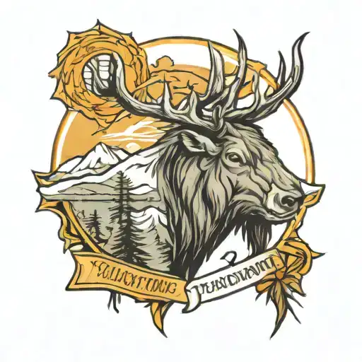 Yellowstone logo incorporated tattoo design idea