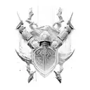 armour, cover up, arm, grey, colour, filigree, renaissance, assassins creed tattoo design idea