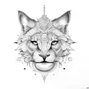 Leo moon sun tattoo design idea