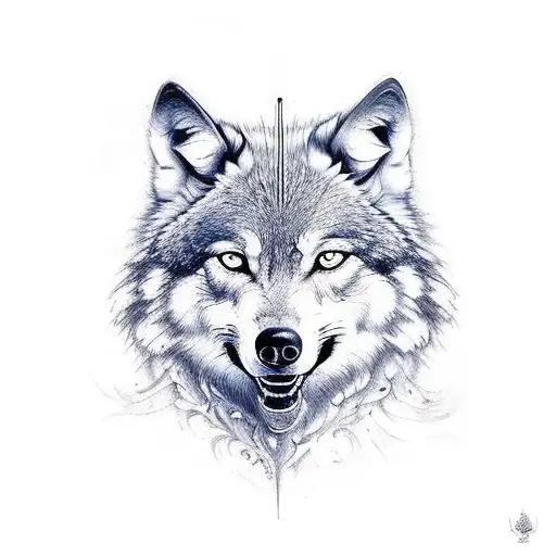 Wolf tattoo design idea