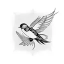 Swallow Bird tattoo design idea