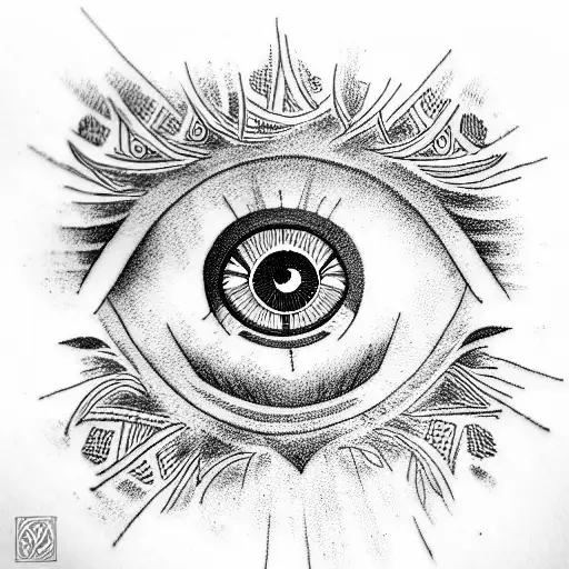 Evil Eye tattoo design idea