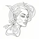 Art that encapsulates a visual for "Know thyself" which captures in knowing who you are, you soul and your potential tattoo design idea